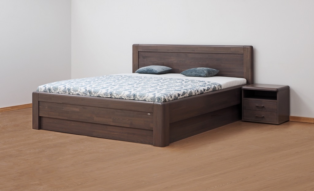 Masiv buk - Antracit, výška zadního čela 105 cm
